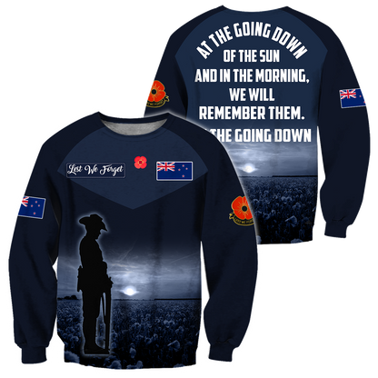 Premium Lest We Forget New Zealand Veteran 3D All Over Printed