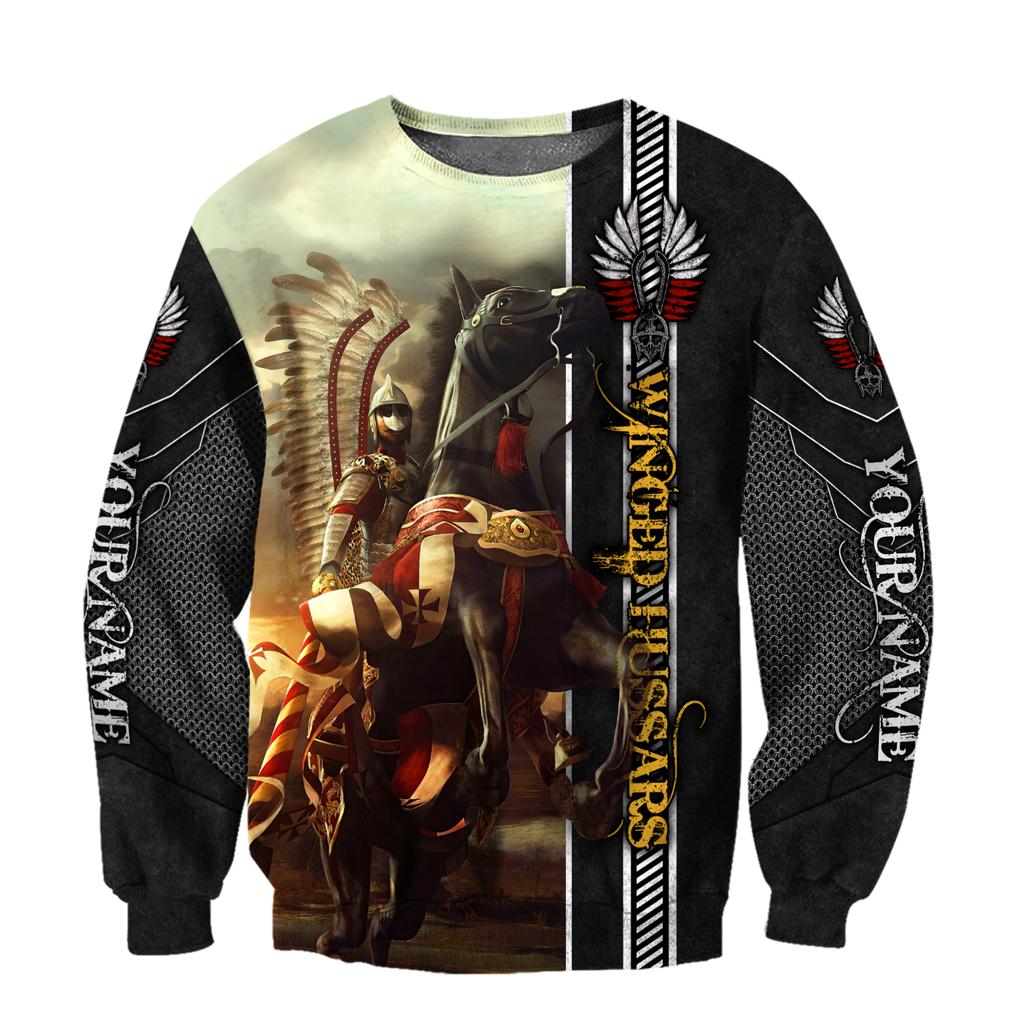 Premium Cavalry Winged Hussars Custom name 3D Printed Shirts
