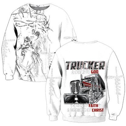 Premium Unisex All Over Printed Jesus Trucker Shirts MEI