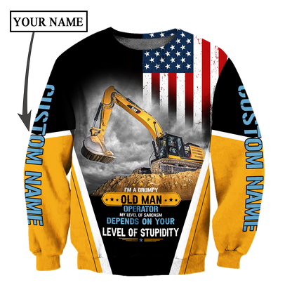 3D All Over Printed Excavator  Unisex Shirts Custom Name XT DD20022102