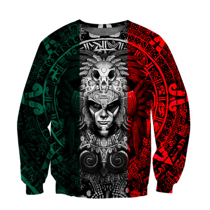 Aztec Warrior Mexico 3D All Over Printed Hoodie