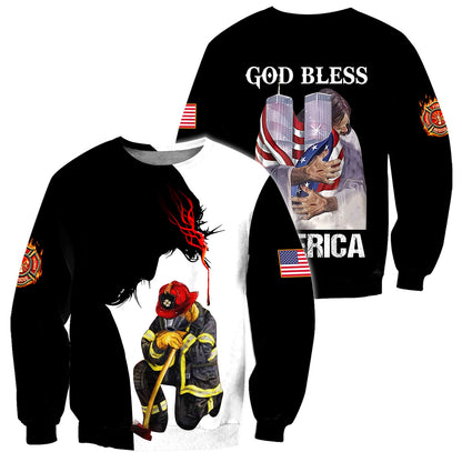 Firefighter 911 Patriot Day 3D All Over Printed Unisex Shirts