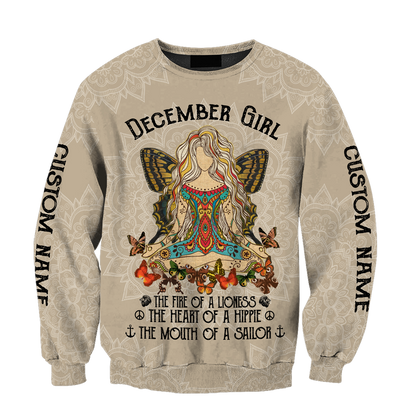 November Girl Hippie Customize Name 3D All Over Printed Shirts For Women TR11122014