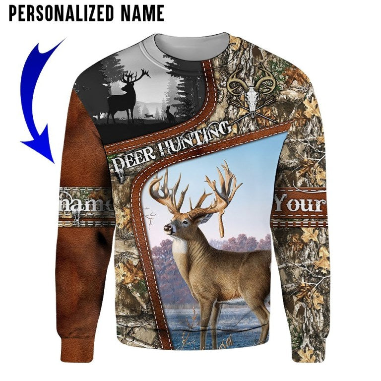 Premium Personalized Name Hunting 3D All Over Printed Unisex Shirts