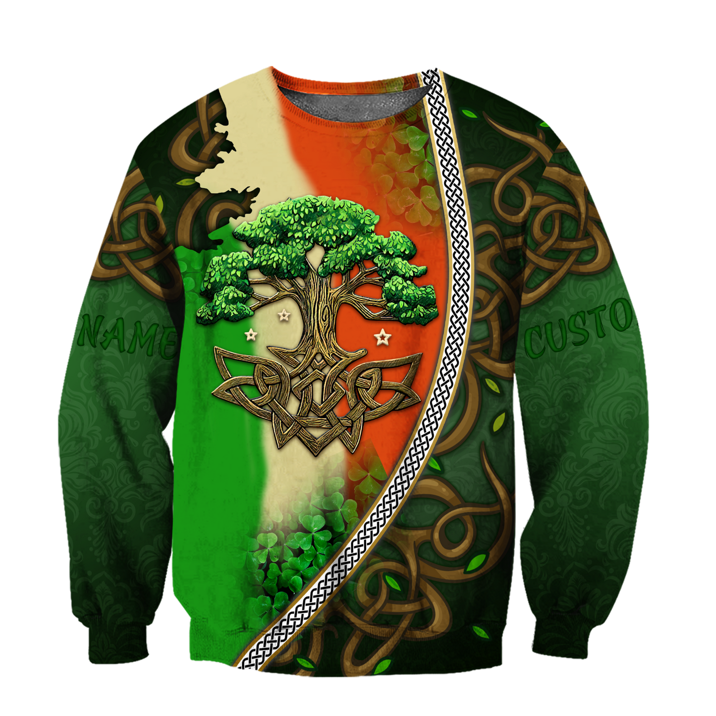 Premium Personalized Name Irish Saint Patrick's Day 3D All Over Printed Unisex Shirts