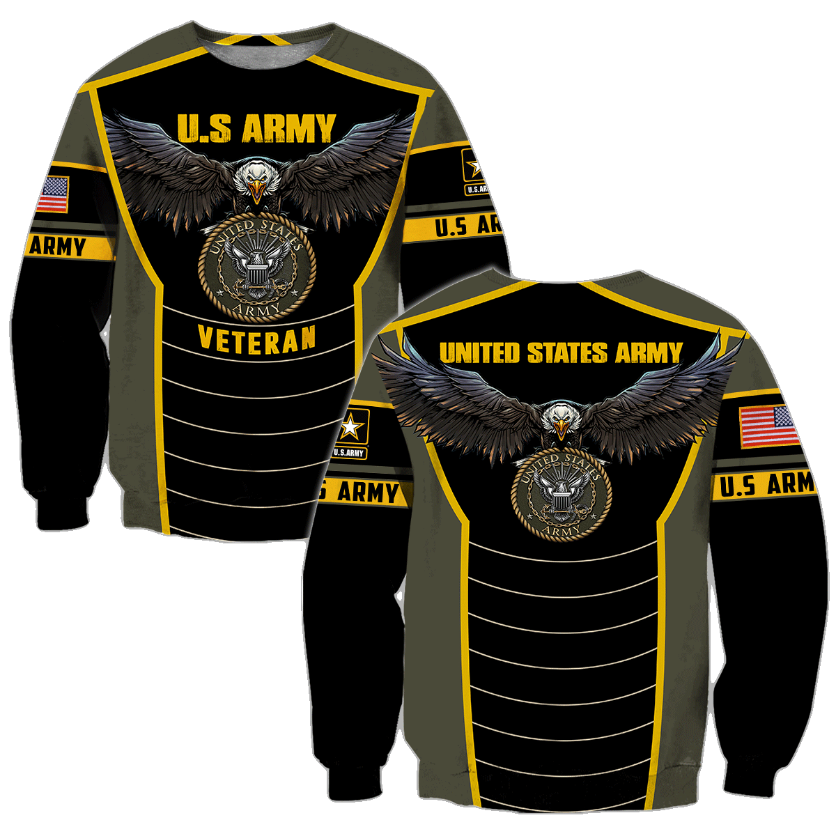 U.S Army veteran Eagle Pride design 3d print shirts VP20012101