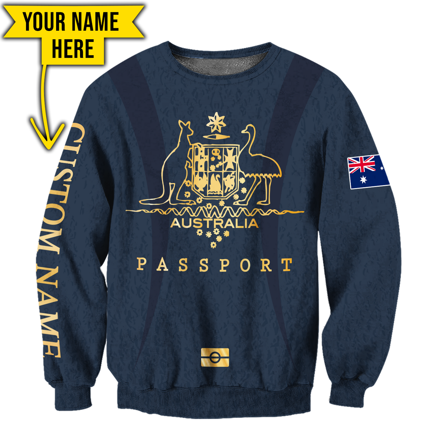 Australian passport custom name special unisex 3d print shirts