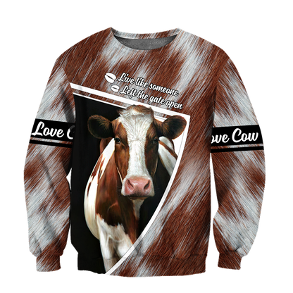 Cow 3d hoodie shirt for men and women DD11182001