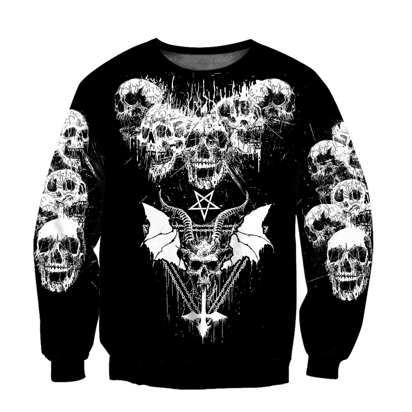 Dark Art Satanic With White Wings Hoodie For Men And Women