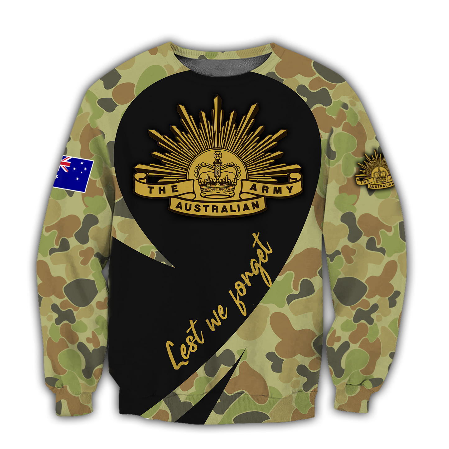 Anzac Day Lest We Forget Australian Army Camo 3D Printed Unisex Shirts TN