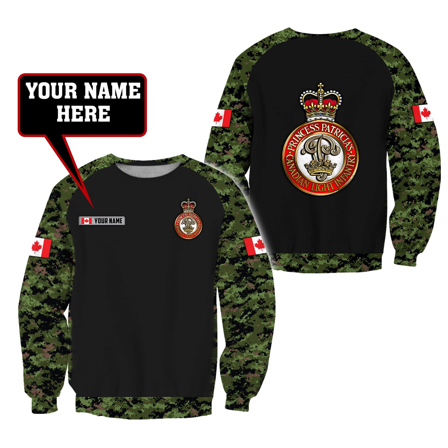 Custom Name XT Canadian Veteran PPCLI 3D Printed Clothes AM06042103