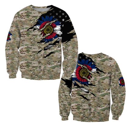 Colorado Sunflower Camo 3D All Over Printed Unisex Shirts