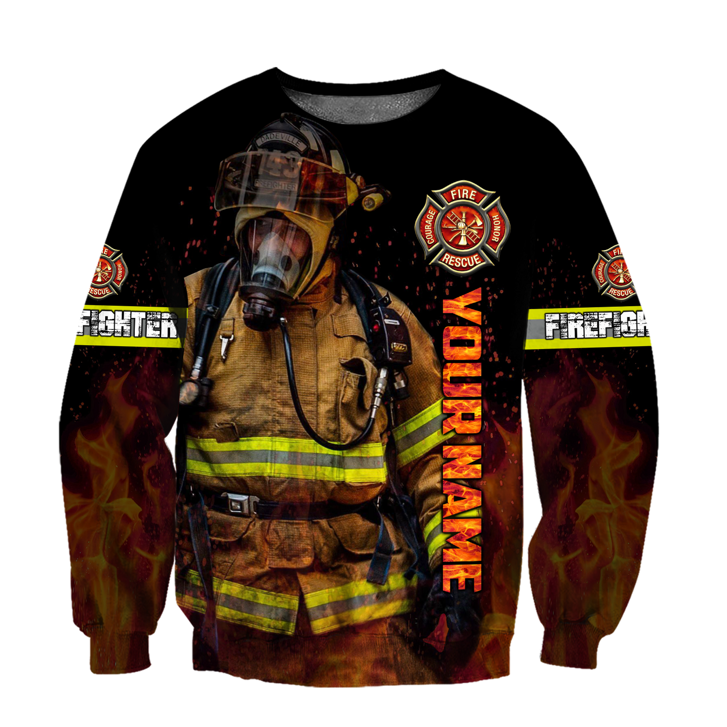 3D All Over Printed Firefighter  Unisex Shirts Custom Name XT