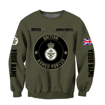 Custom Name XT British Armed Forces 3D Printed Shirts DA07042104