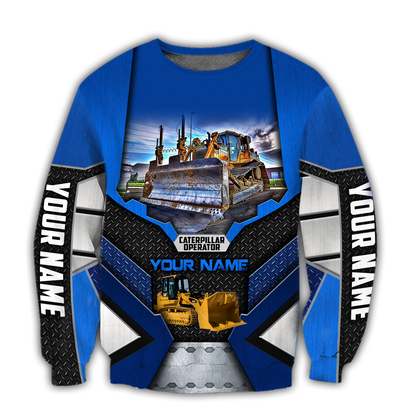 Premium Personalized 3D Printed Excavator Operator Shirts MEI
