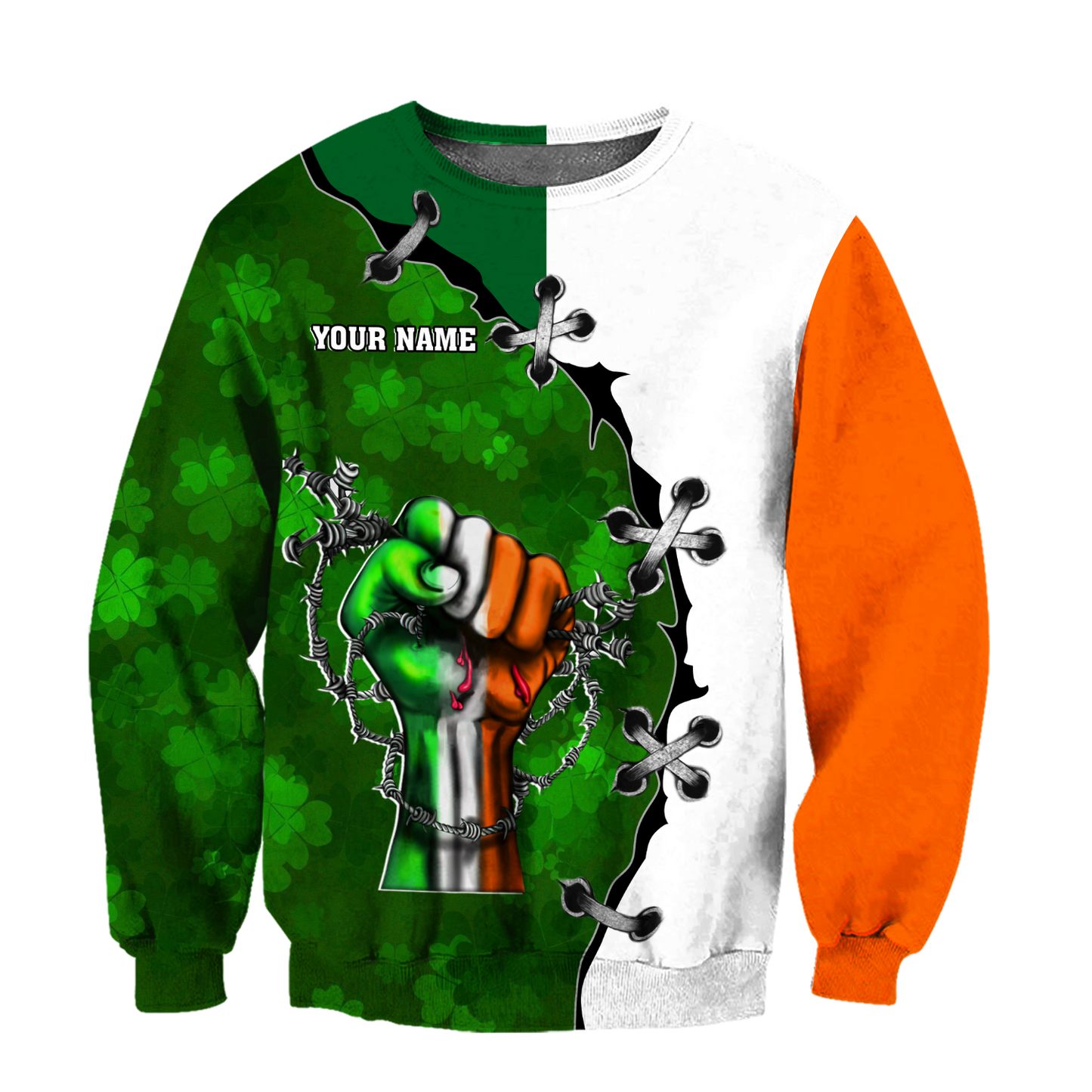 3D All Over Printed  Irish  St Patrick Day Unisex Shirts Custom Name XT