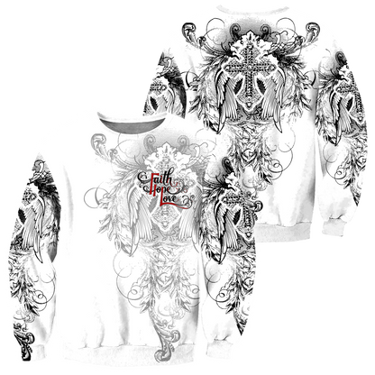 Faith Hope Love Jesus 3D All Over Printed Unisex Shirts