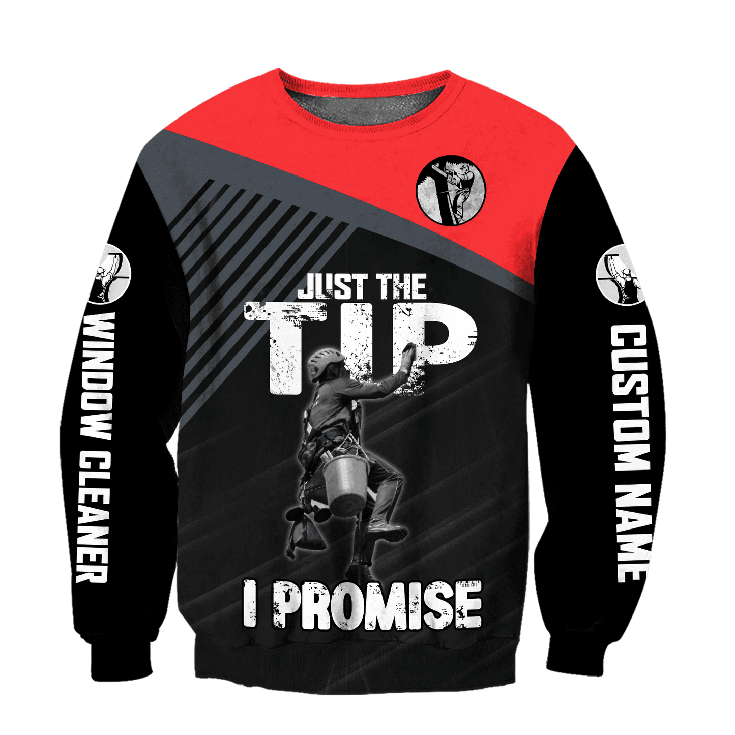 Premium Personalized 3D Printed Window Cleaner Shirts Just The Tip MEI