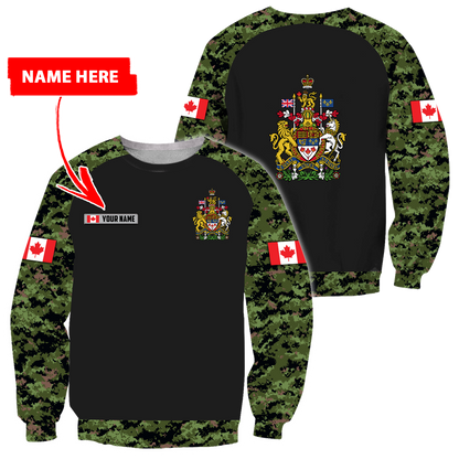Personalized Name XT Canada Coat of Arms 3D All Clothes PD16032103