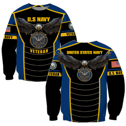 U.S Navy veteran Eagle Pride design 3d print shirts VP20012102
