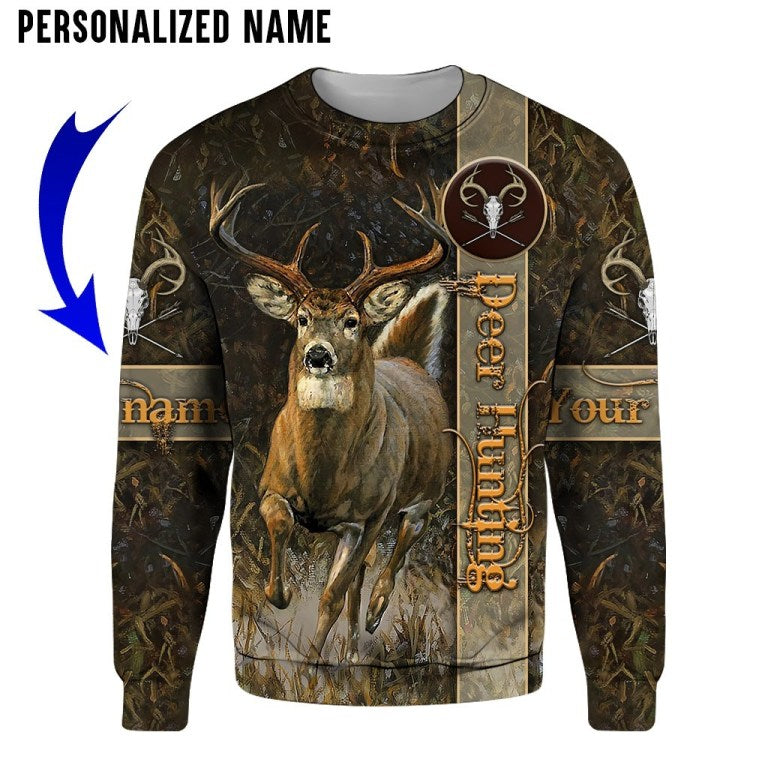 Premium Personalized Name Hunting 3D All Over Printed Unisex Shirts