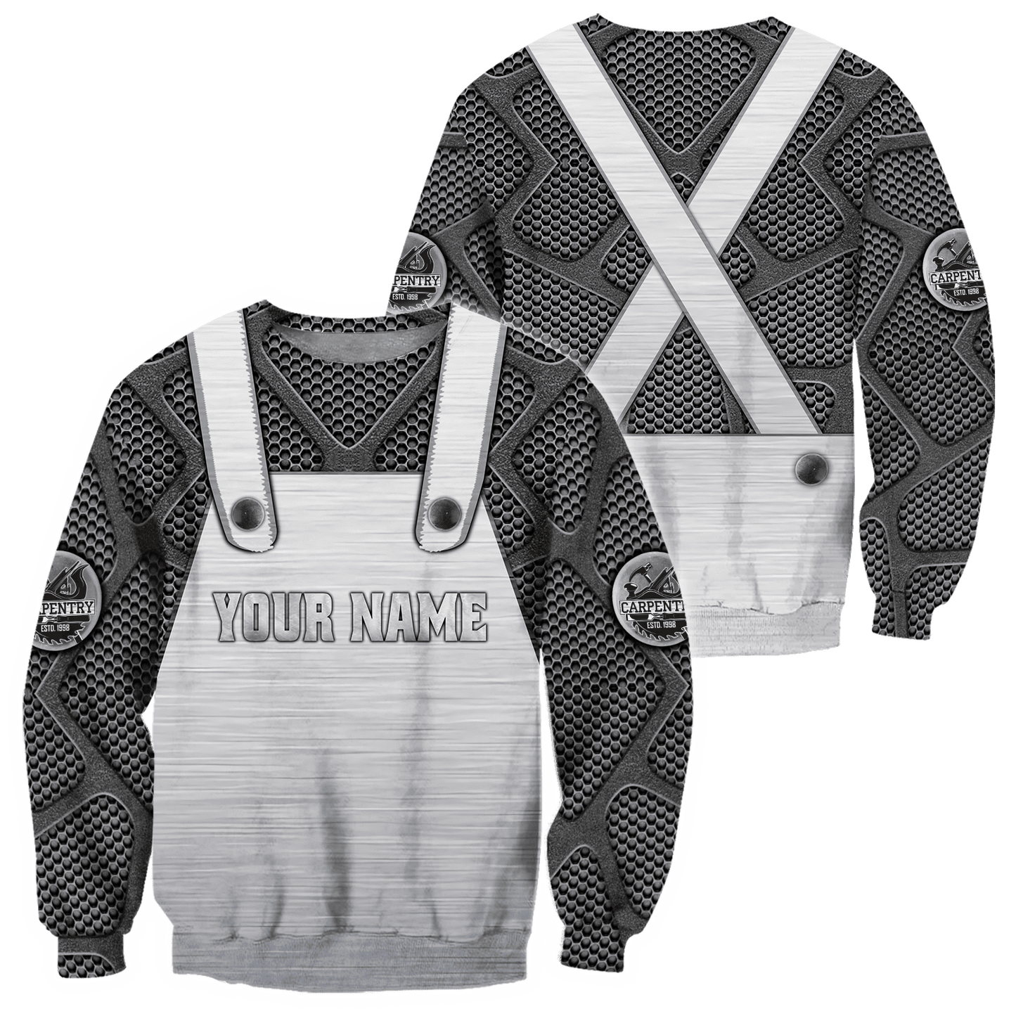 Premium Custom Name Carpenter 3D All Over Printed Unisex Shirts