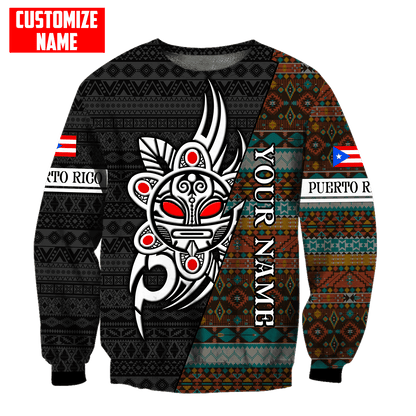 Customize Name Puerto Rico 3D All Over Printed Unisex Shirts