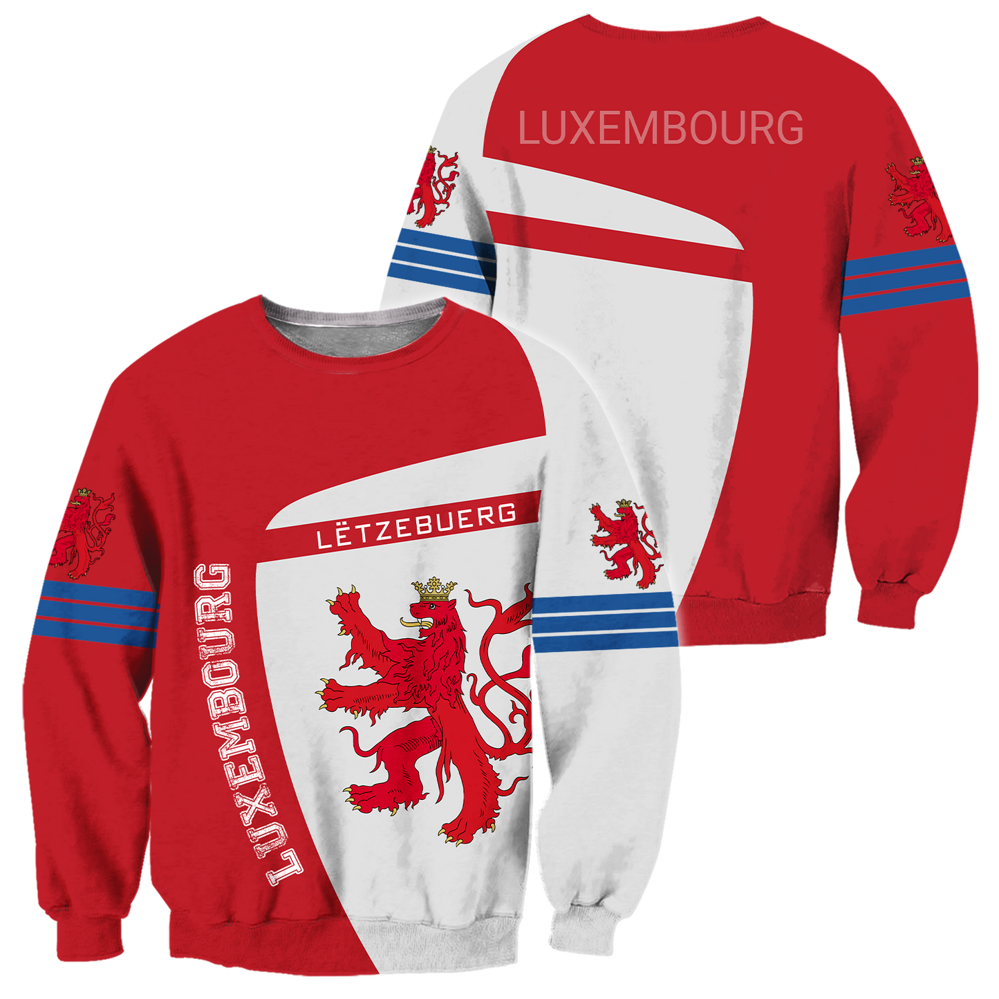 Luxembourg 3D All Over Printed Shirts For Men And Women
