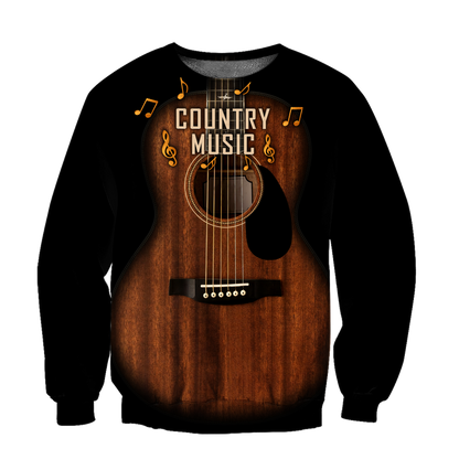 Country Music Guitar Musical Instrument 3D All Over Printed Shirts For Men And Women