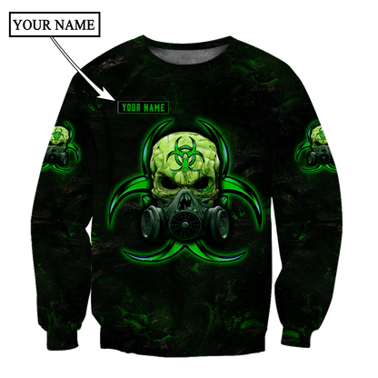 Customize Name Green Skull Hoodie For Men And Women DD01042101