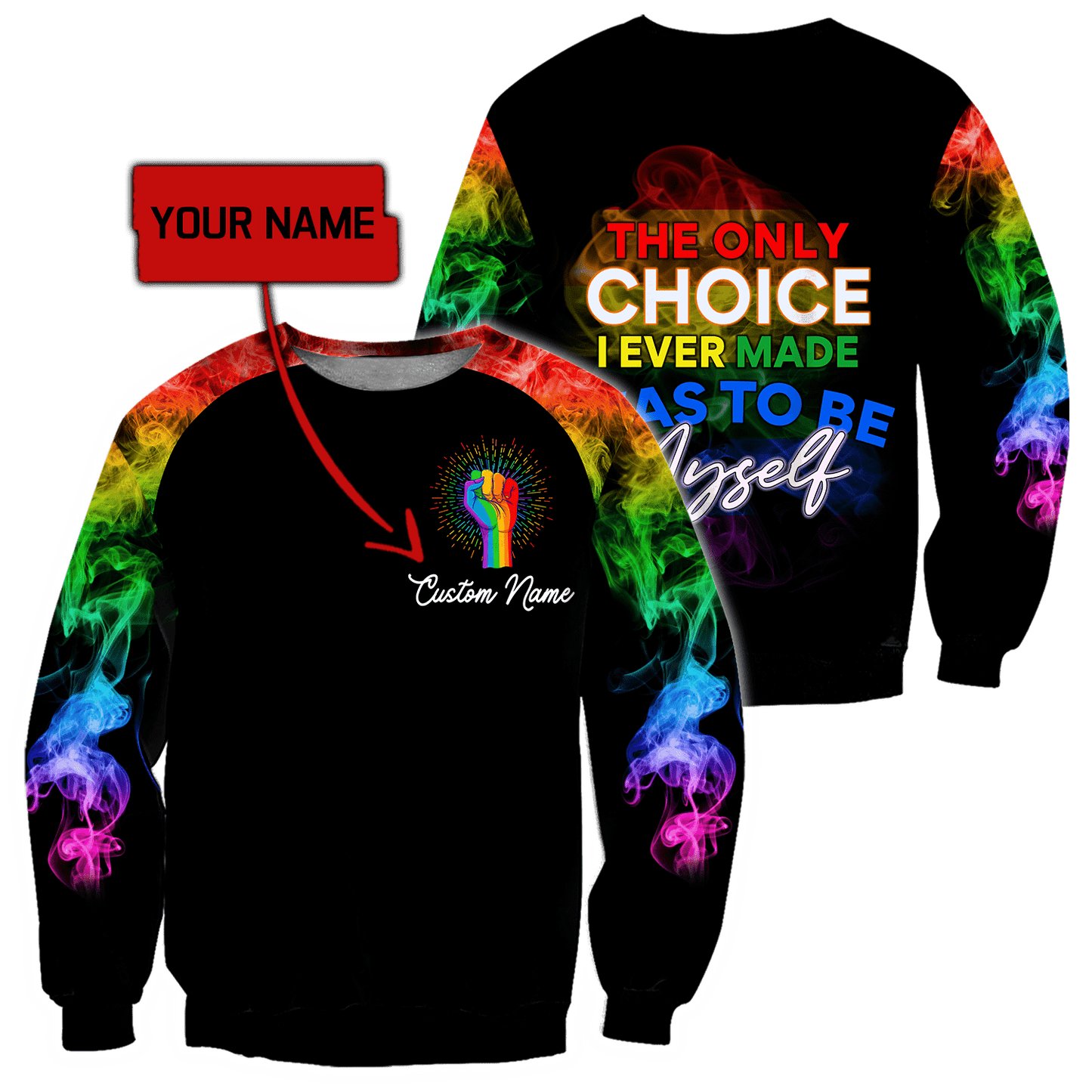 Customize Name LGBT Pride Hoodie For Men And Women DD20052103
