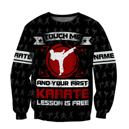 Customize Name Don't Touch Me Karate Hoodie For Men And Women TNA13032101