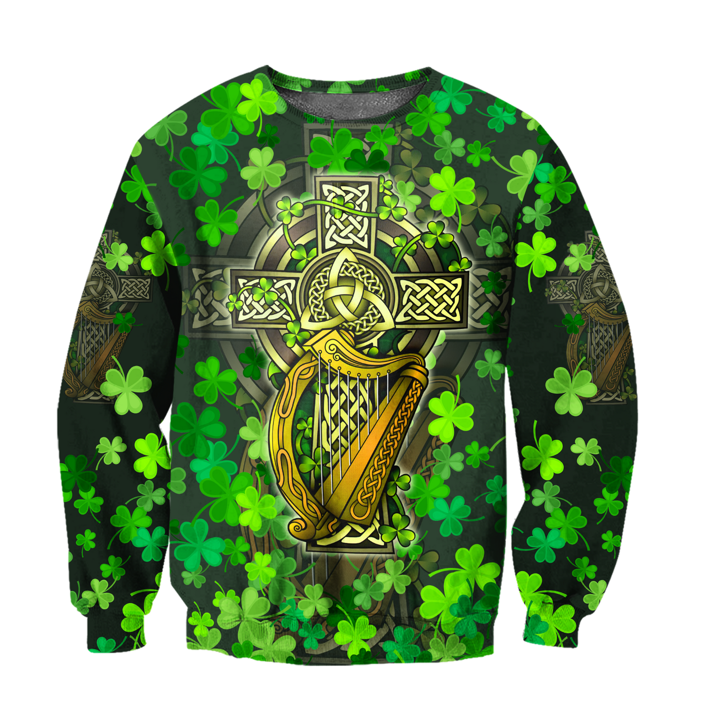 Customize Name Clover Cross Patrick's Day Hoodie For Men And Women MH02022103