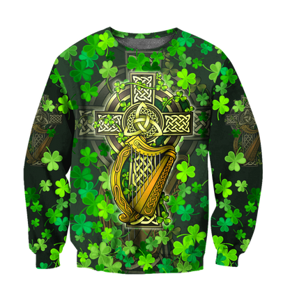 Customize Name Clover Cross Patrick's Day Hoodie For Men And Women MH02022103