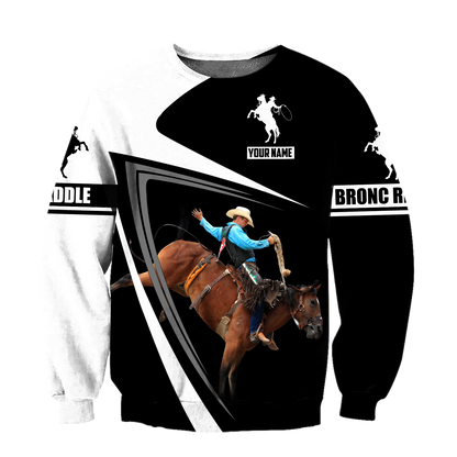 Personalized Name Rodeo 3D All Over Printed Unisex Shirts Bronc Riding Ver 3