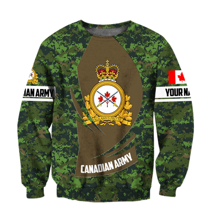 Personalized Name XT Canadian Army Pullover 3D All Over Printed Shirts DA11032106