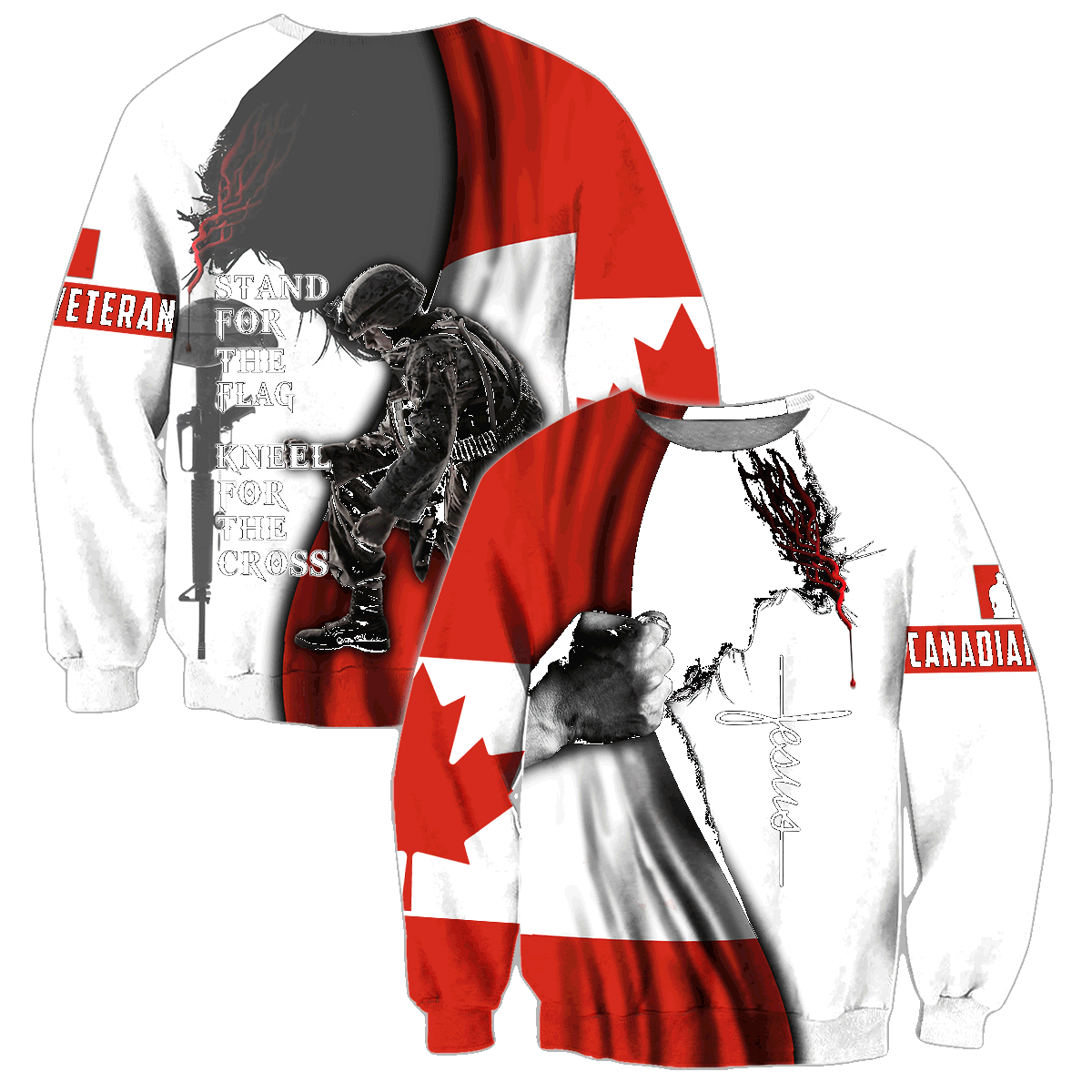 Canadian Veteran - Jesus 3D All Over Printed Shirts VP05032101