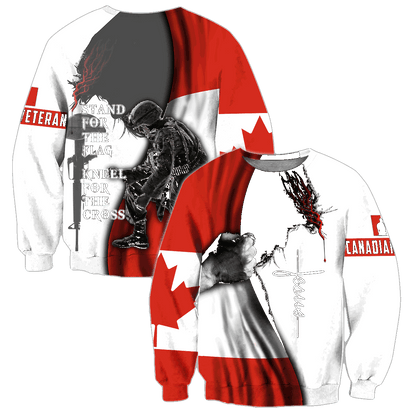 Canadian Veteran - Jesus 3D All Over Printed Shirts VP05032101