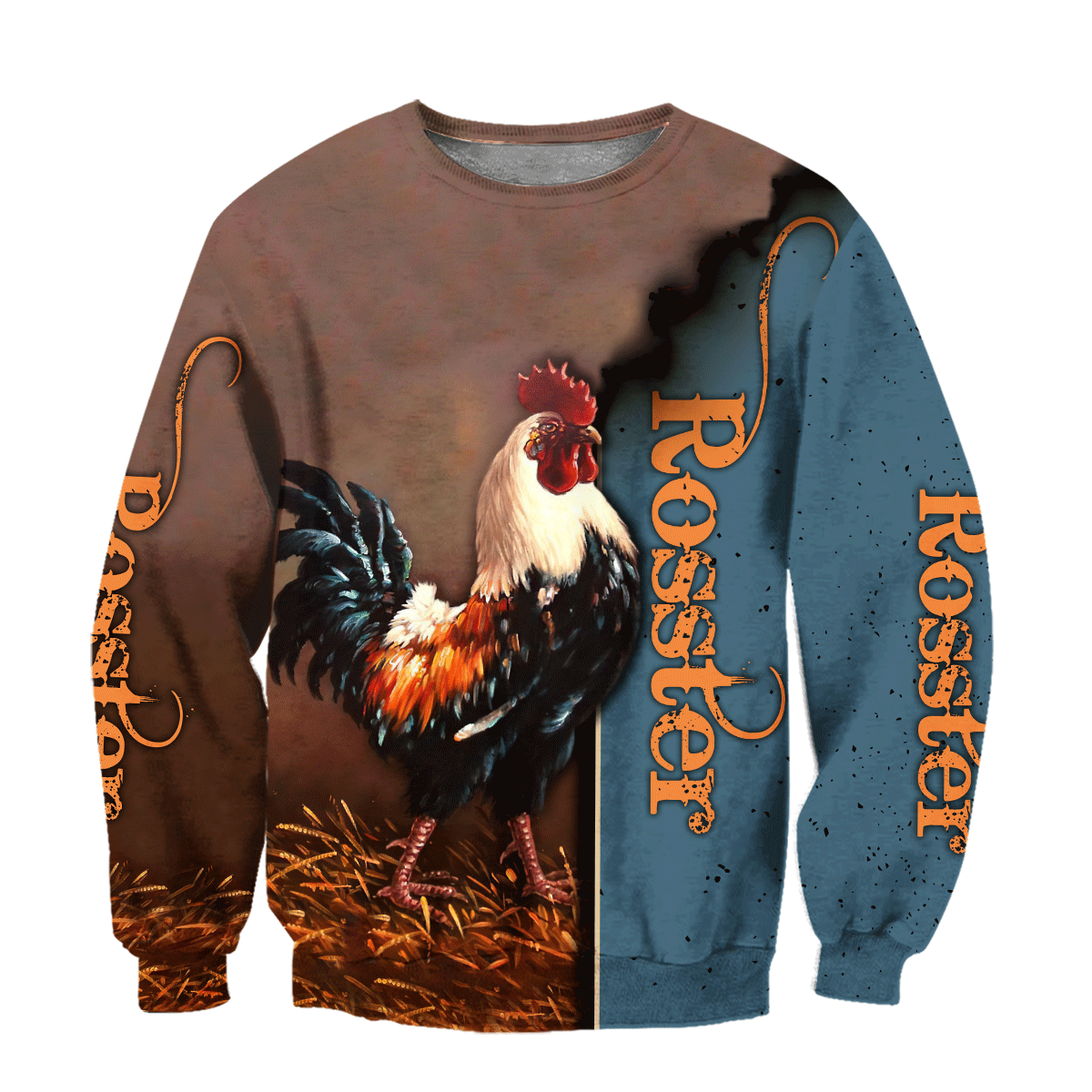 Rooster 3D All Over Printed Unisex Deluxe Hoodie ML