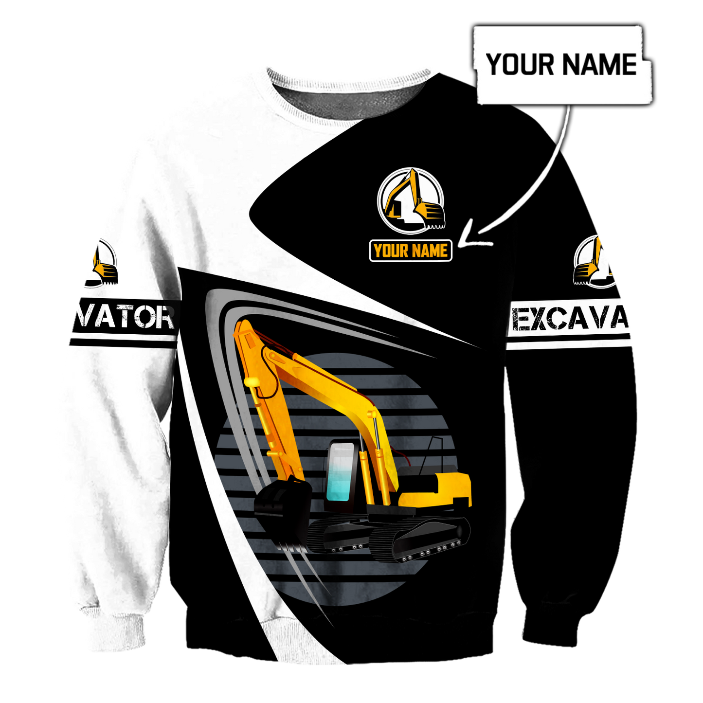 Custom Name XT Excavator 3D Printed shirts
