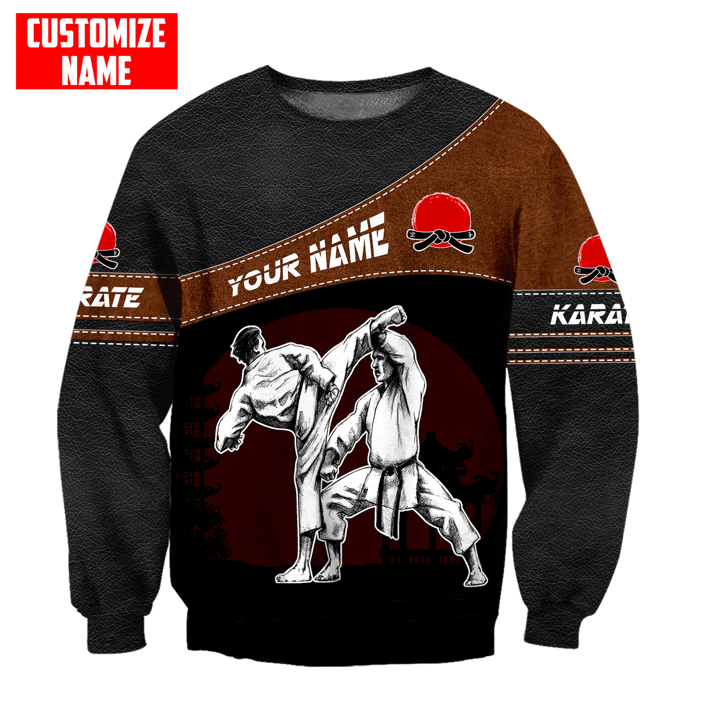 Customized Name Karate 3D All Over Printed Unisex Shirts