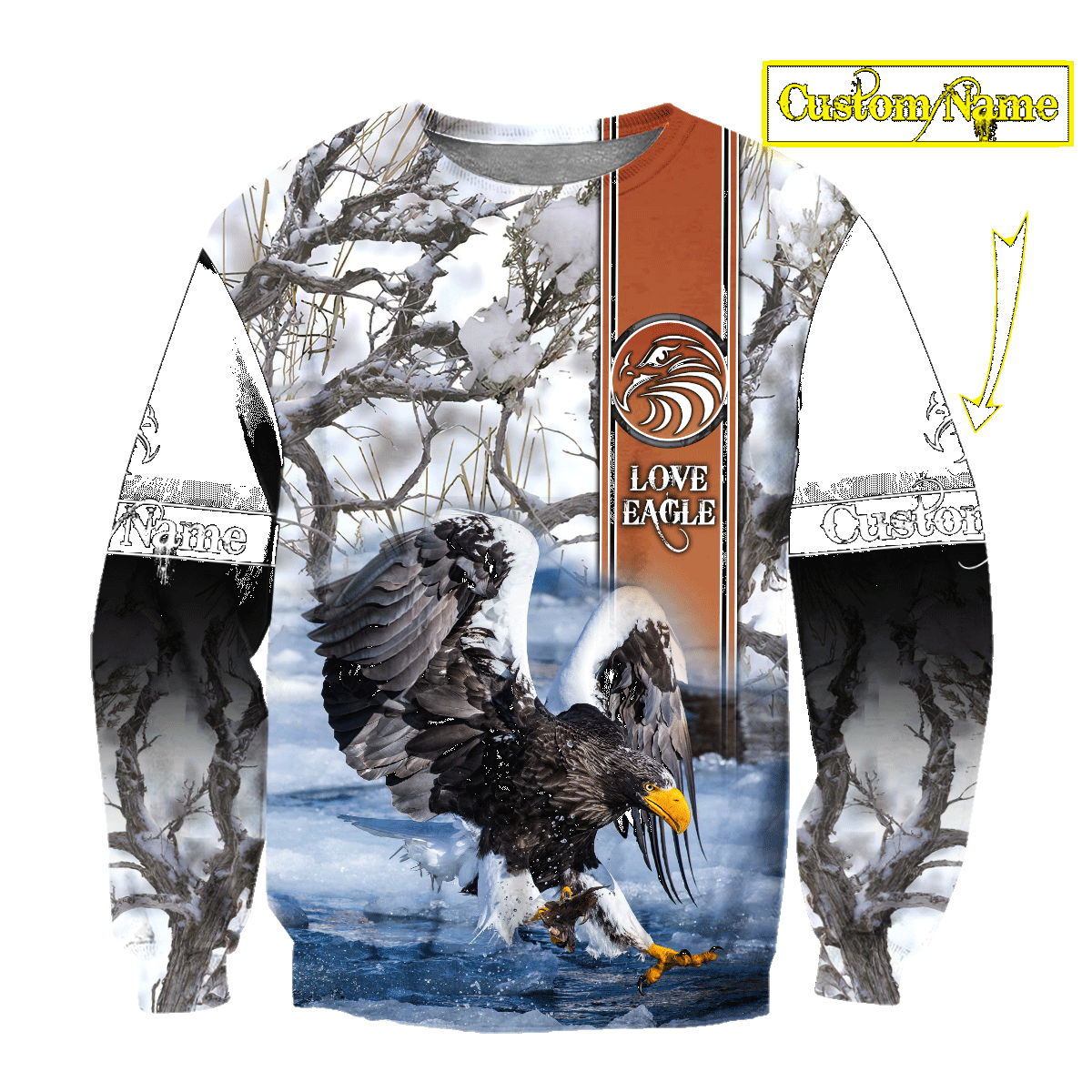 Personalized Name Eagle 3D All Over Printed Shirts For Men and Women