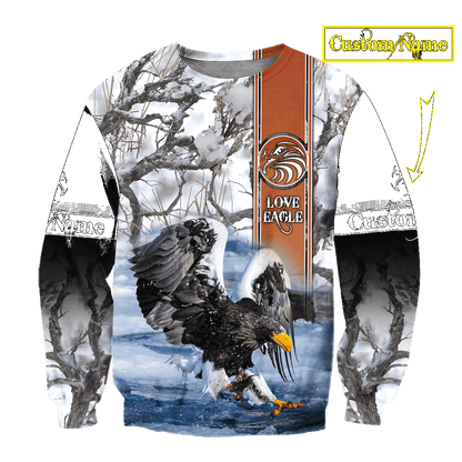 Personalized Name Eagle 3D All Over Printed Shirts For Men and Women