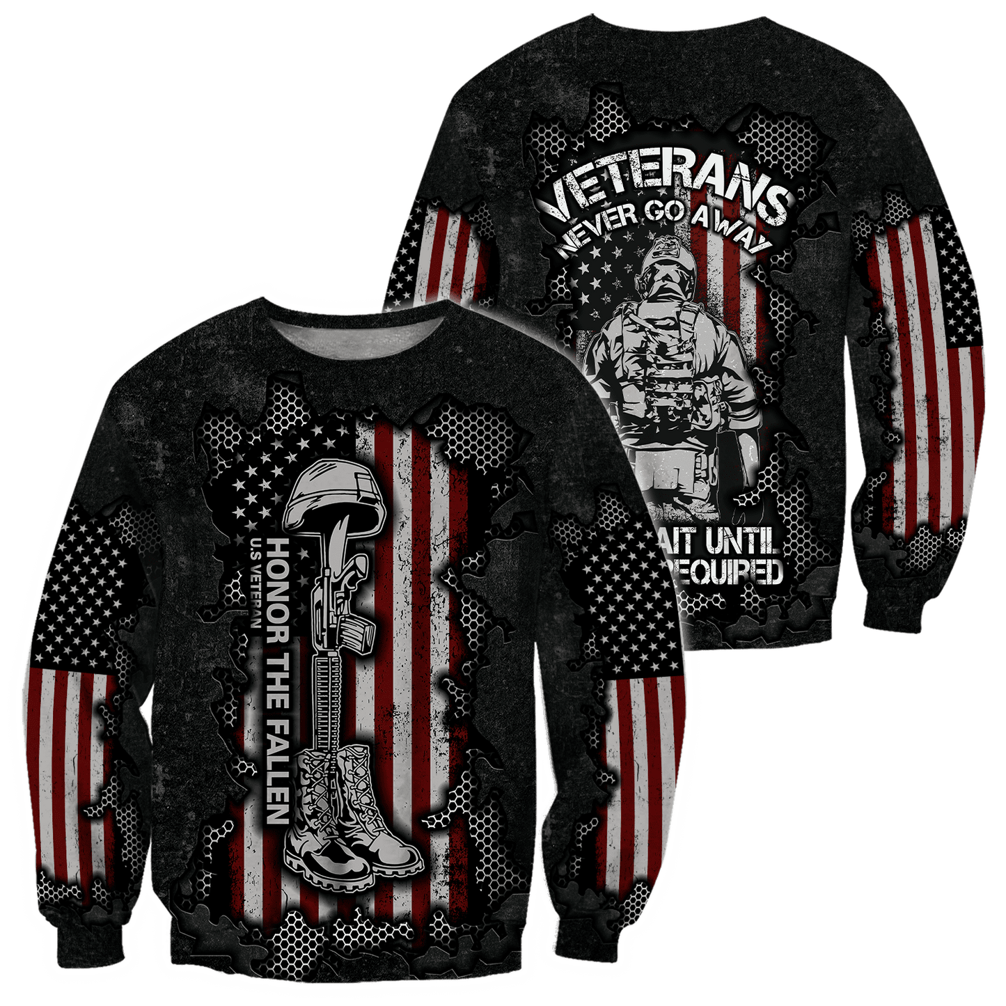 US Veteran never go away 3d printed shirts Proud Military DD20052101