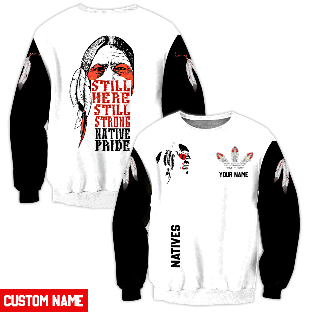 Customized Name Native American 3D All Over Printed Unisex Shirt
