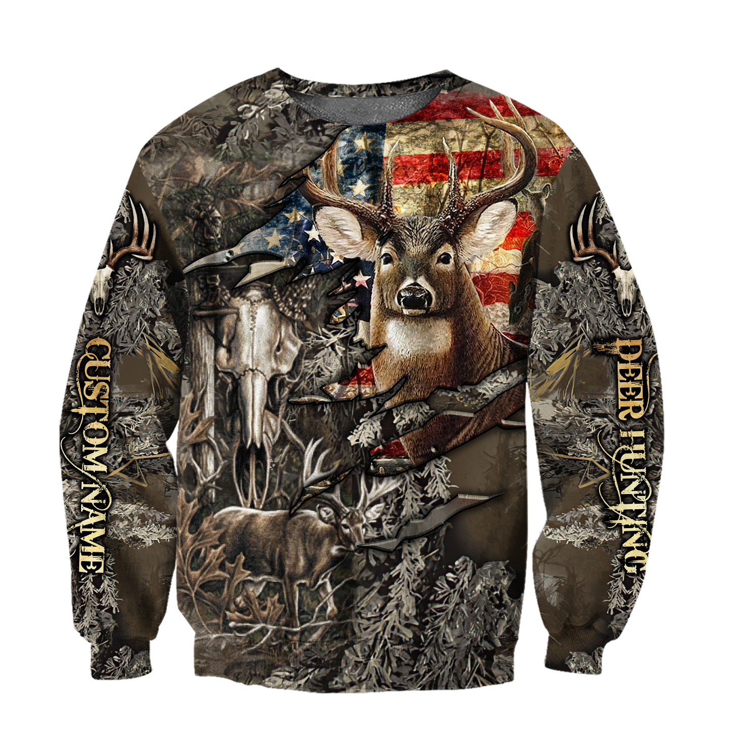Deer Hunting Personalized Name 3D All Over Printed Shirts MH20052103