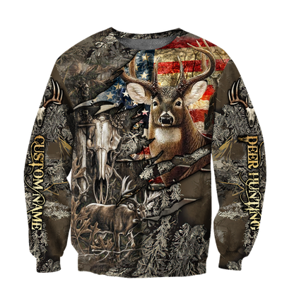 Deer Hunting Personalized Name 3D All Over Printed Shirts MH20052103
