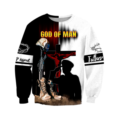 Jesus Father's day Persionalized Your Name 3D All Over Printed Shirts JJ28052102 KT