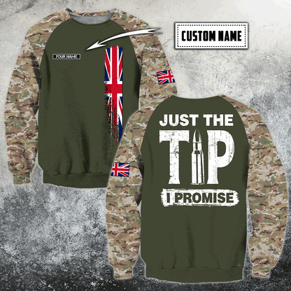 Custom name British Camo 3D Design print shirts