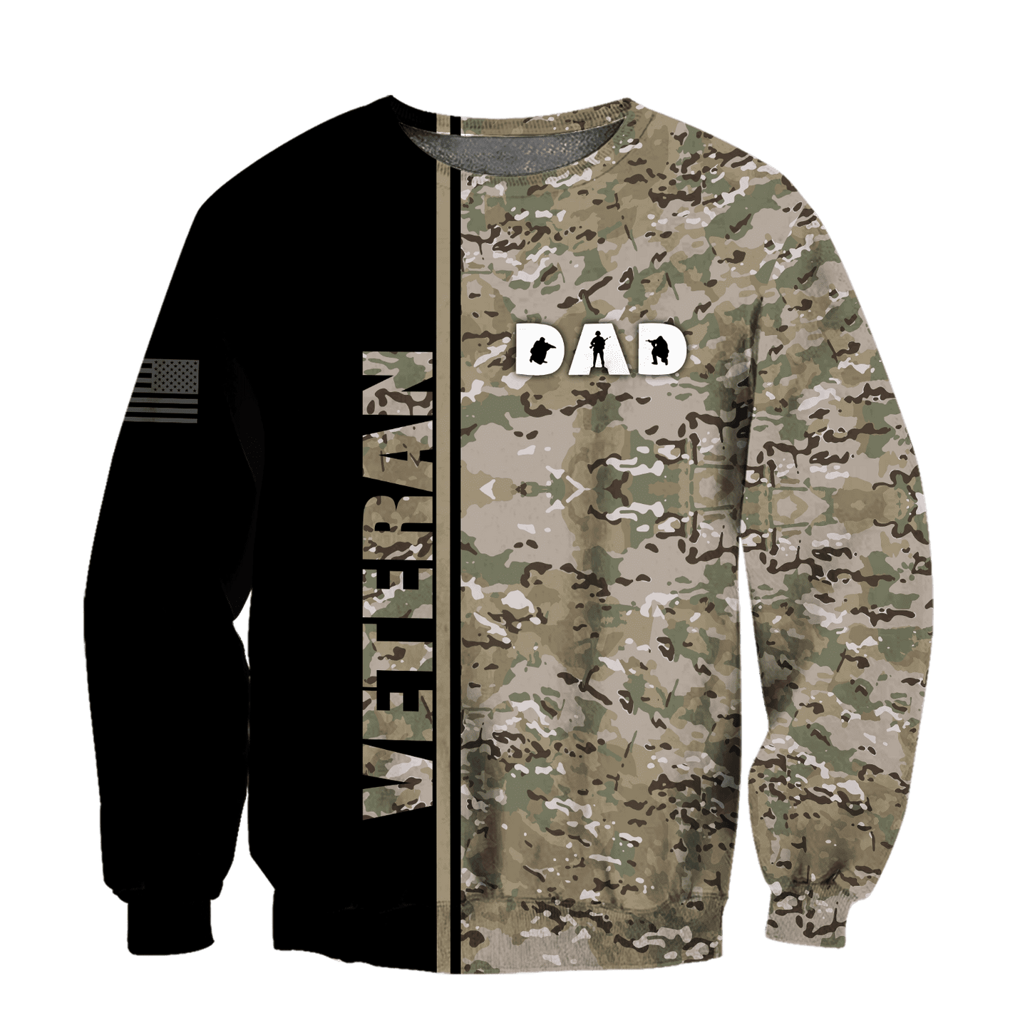 US Veteran Dad Camo 3d printed shirts Proud Military HHT21052104